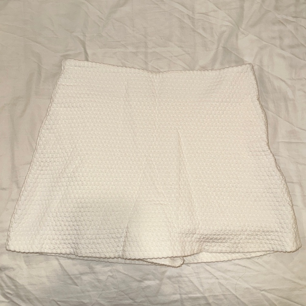 White zara mini skirt size medium